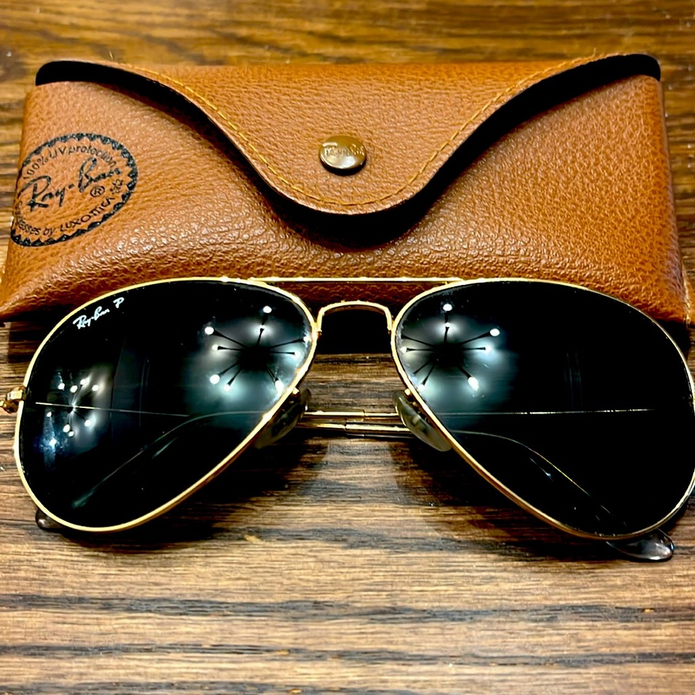 Ray Ban Polarized Aviator sunglasses, unisex, perfect condition
